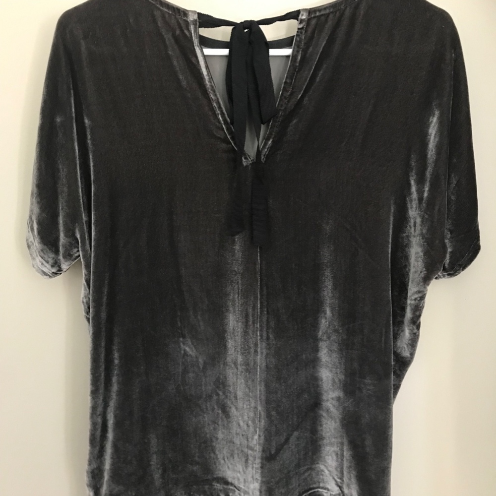 Madewell Tie-Back Smoky Topaz Velvet Tee - Picture 4 of 7